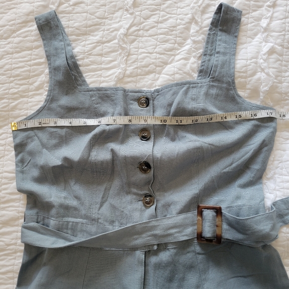 Japna Jumpsuit Cotton Linen Blend M Aloe NWT - Picture 7 of 12